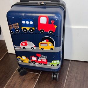 I play, I learn Kids Toy Train and Vehicle Suitcase - Blue